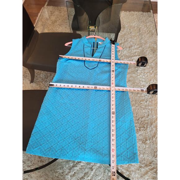 Crown and Ivy Sheath Dress Women Size Large Blue Textured Sleeveless Casual Chic - Picture 12 of 12